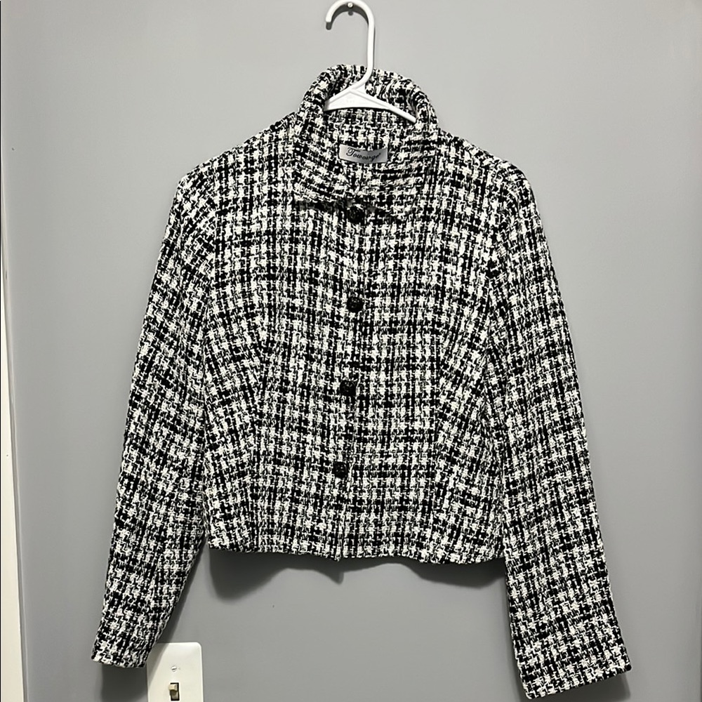 NWT Towowge Plaid Tweed Blazer
